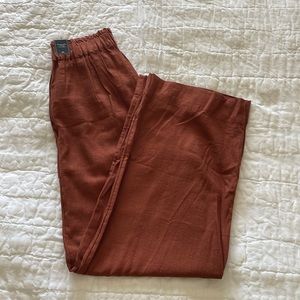 NWT Abercrombie & Fitch Linen Blend Wide-Leg Pants XS
